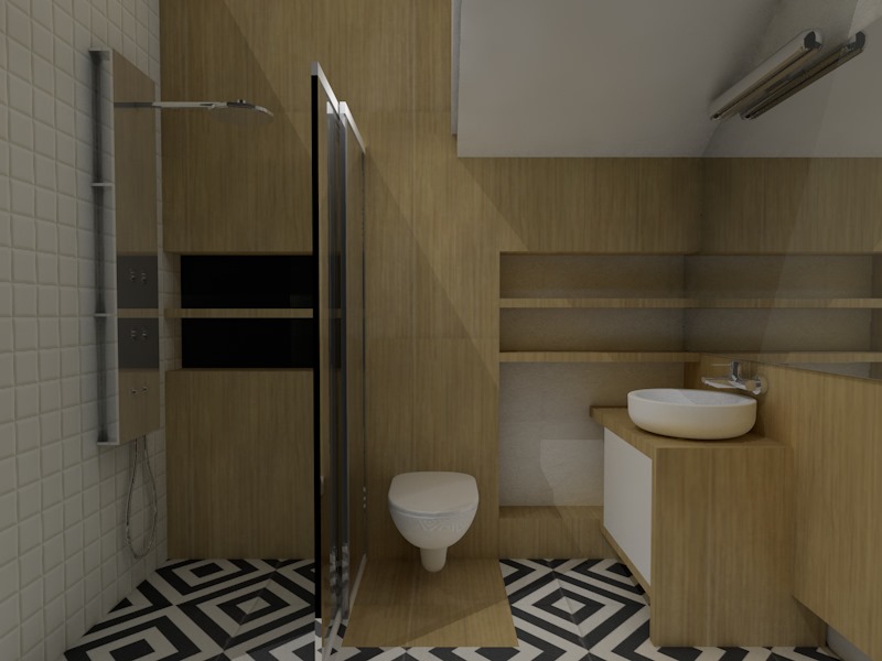 You are currently viewing WC w domu jednorodzinnym pod schodami, Szczecin, 2015