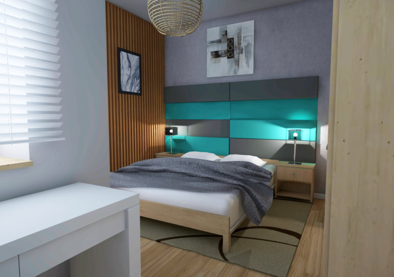 Read more about the article Sypialnia w mieszkaniu w Szczecinie, Żelechowa, 2018