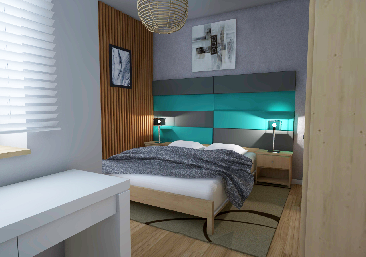 Read more about the article Sypialnia w mieszkaniu w Szczecinie, Żelechowa, 2018