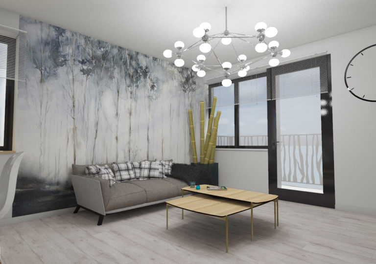 Read more about the article Salon w mieszkaniu w Szczecinie, Kępa Parnicka, 2017