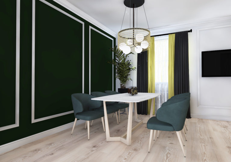 Read more about the article Jadalnia w mieszkaniu na Pogodnie, 2018